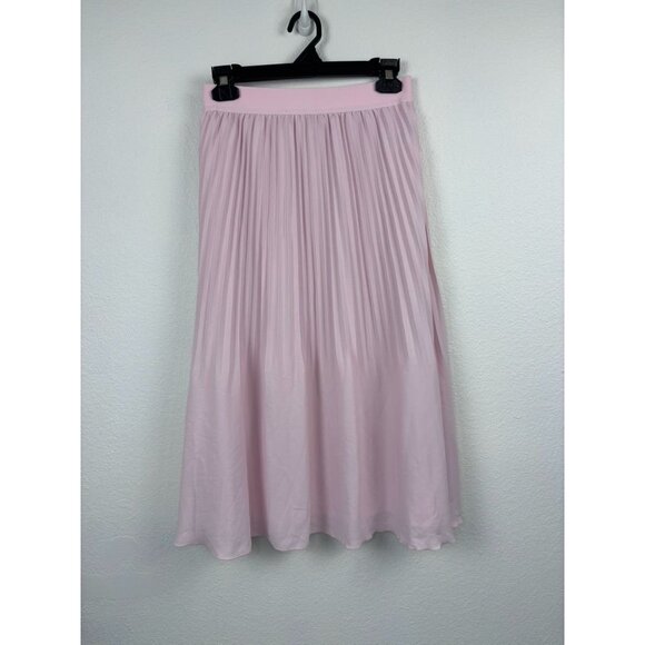 J. Crew women's 2 light pink pleated pull on midi skirt romantic flowy whimsy - Picture 1 of 7